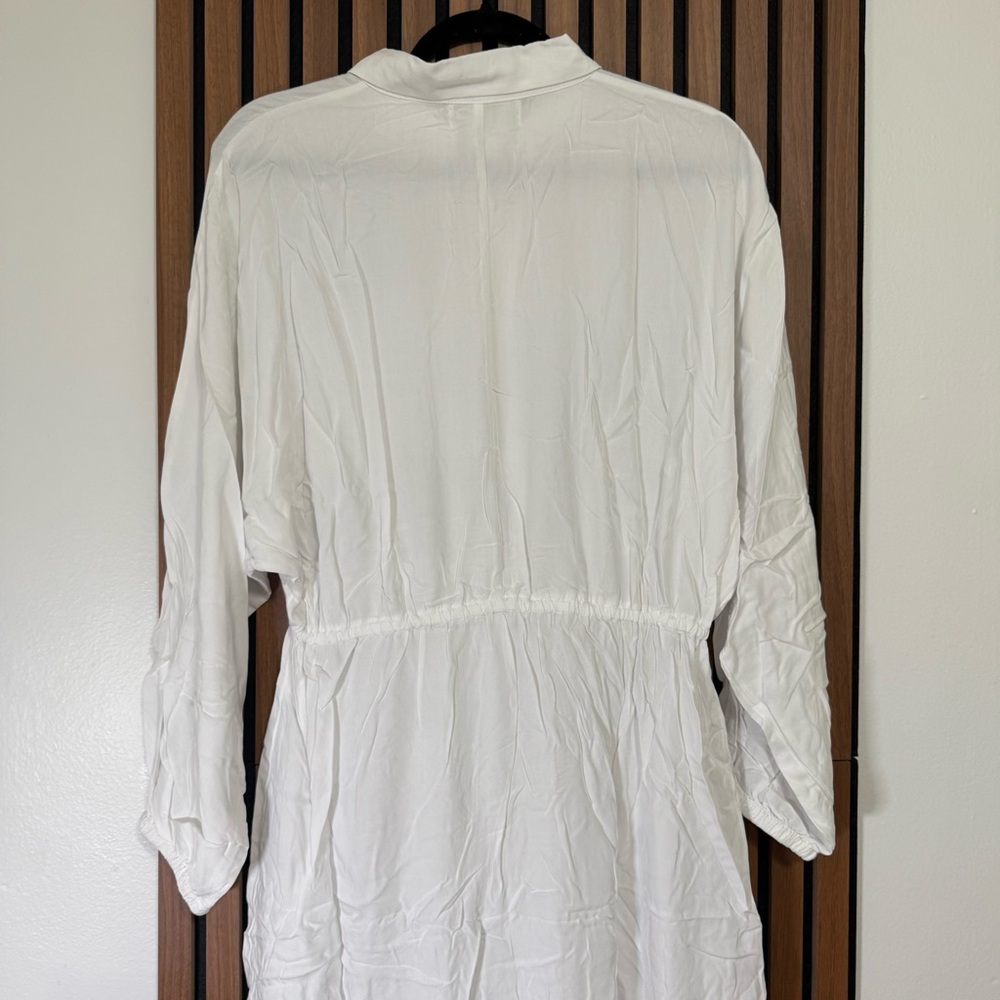 White Button-Down Midi Dress - Picture 7 of 9